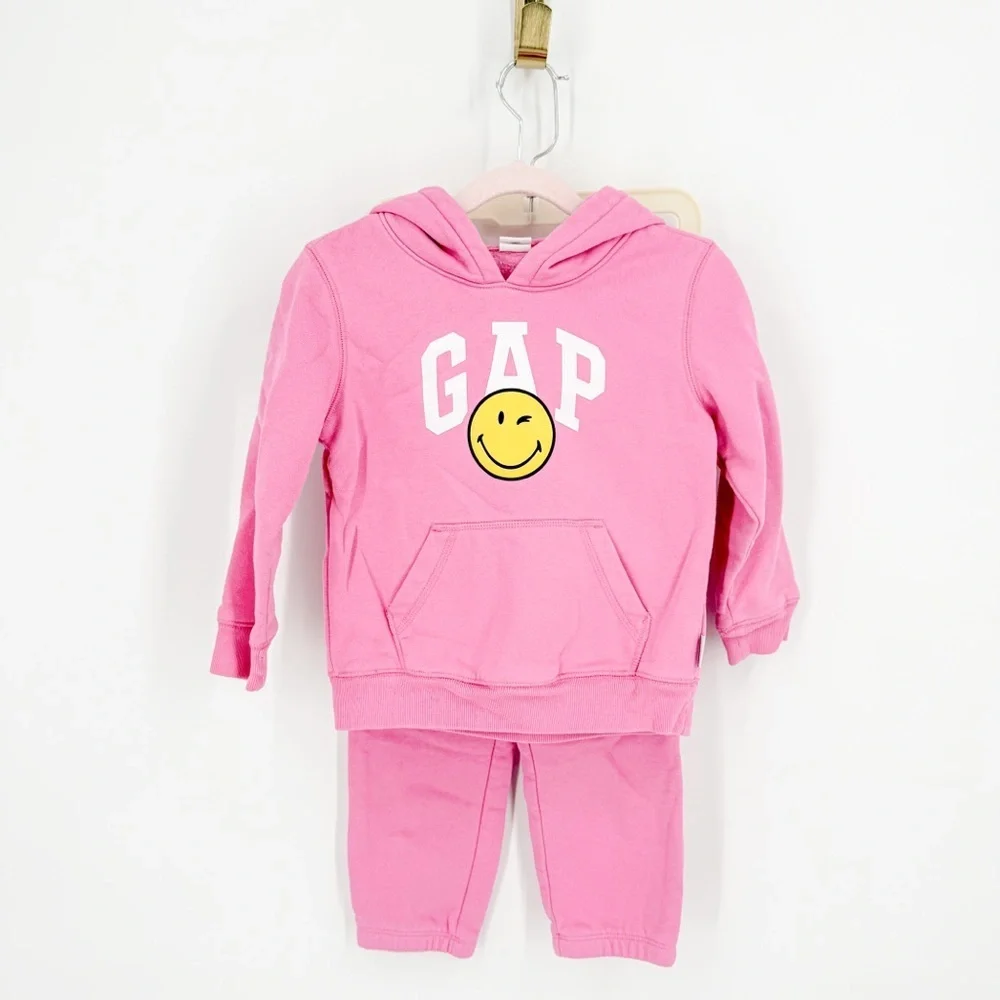 GAP Pink Kids Matching Set with Smiley